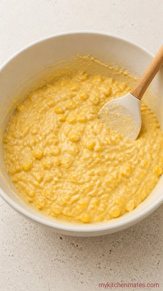 Step 2: Fold in the Dry Mix and Corn