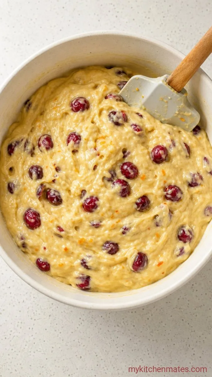 One-Bowl Cranberry Orange Bundt Cake Step 2: Fold in the Flour and Cranberries