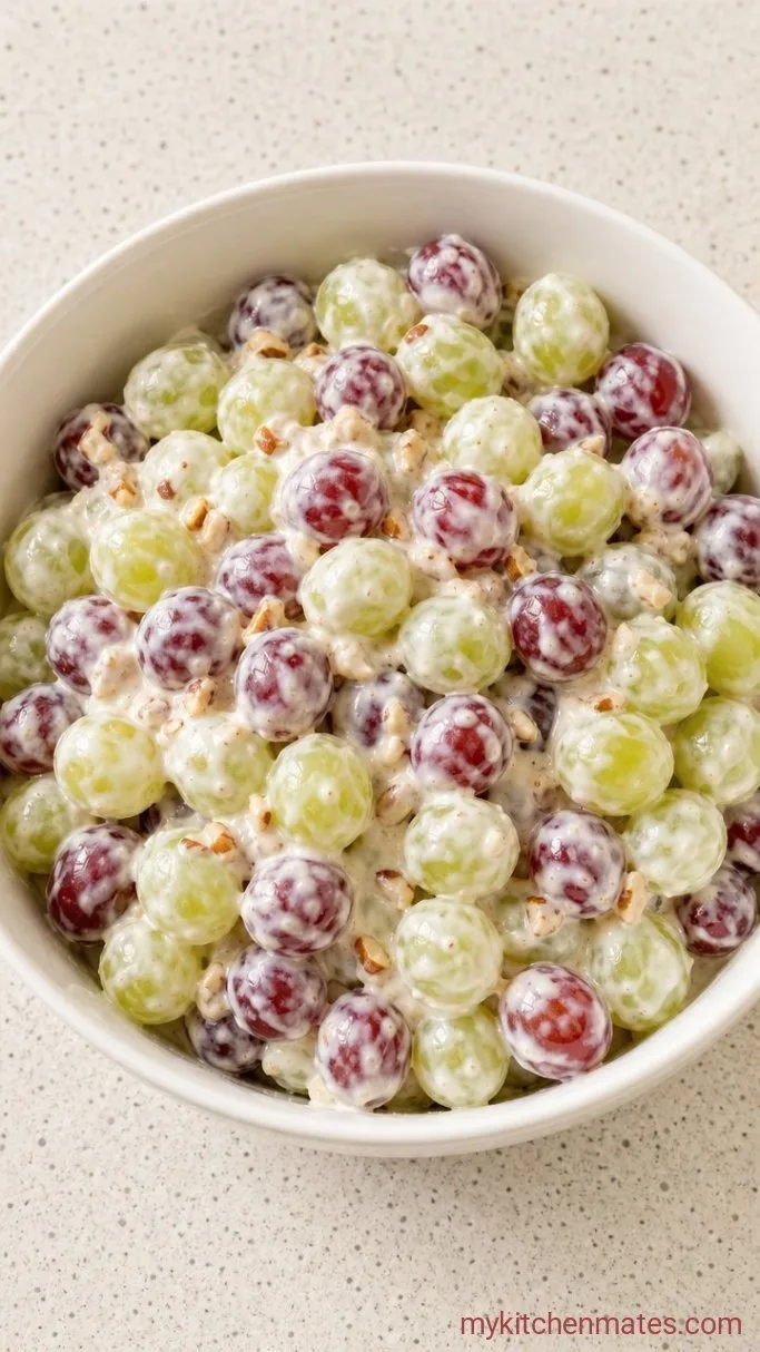 Creamy Grape Salad with Cream Cheese Step 2: Fold in the Grapes