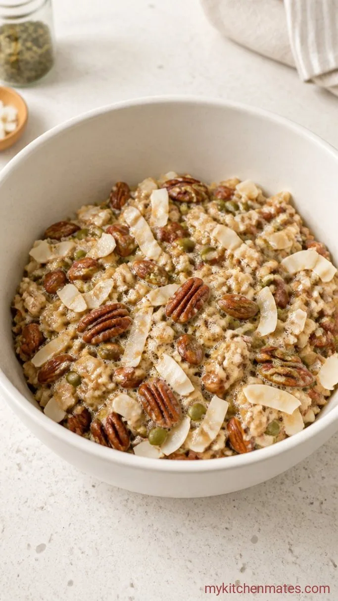 Crunchy Keto Granola That Actually Clusters Step 2: Fold In the Nuts and Seeds