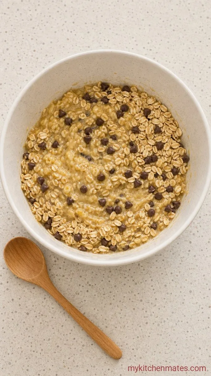 3 Ingredient Oatmeal Cookies (Ready in 15 Minutes) Step 2: Fold in the Oats and Chocolate Chips