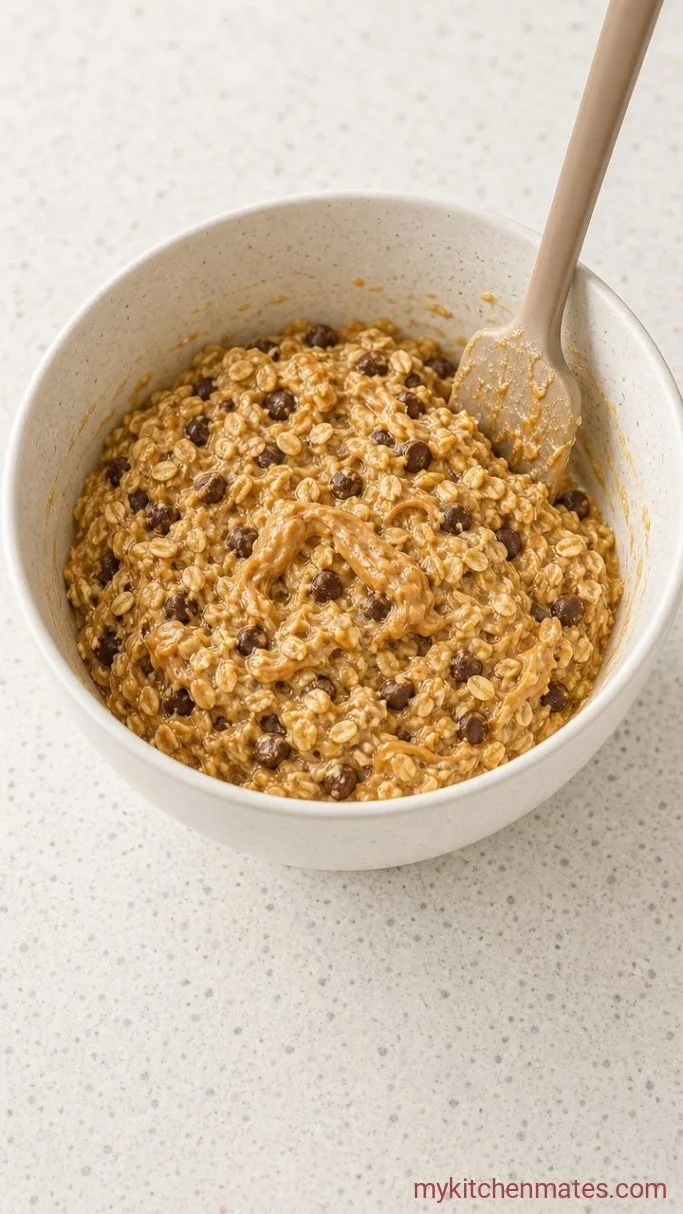 Step 2: Fold in the Oats and Peanut Butter