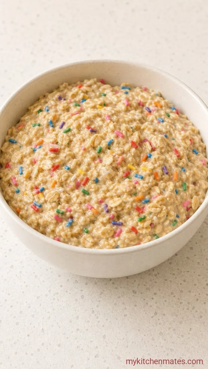 Step 2: Fold in the Oats and Sprinkles