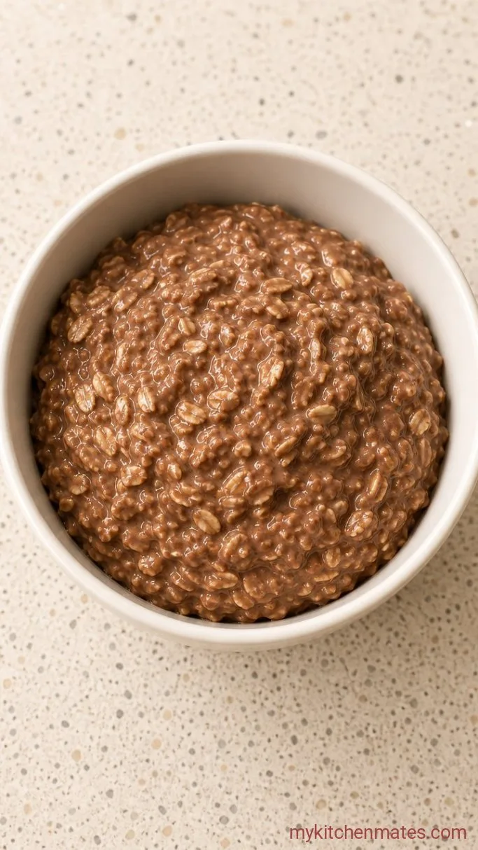 Creamy Nutella Overnight Oats (5 Minutes Prep) Step 2: Fold in the Oats