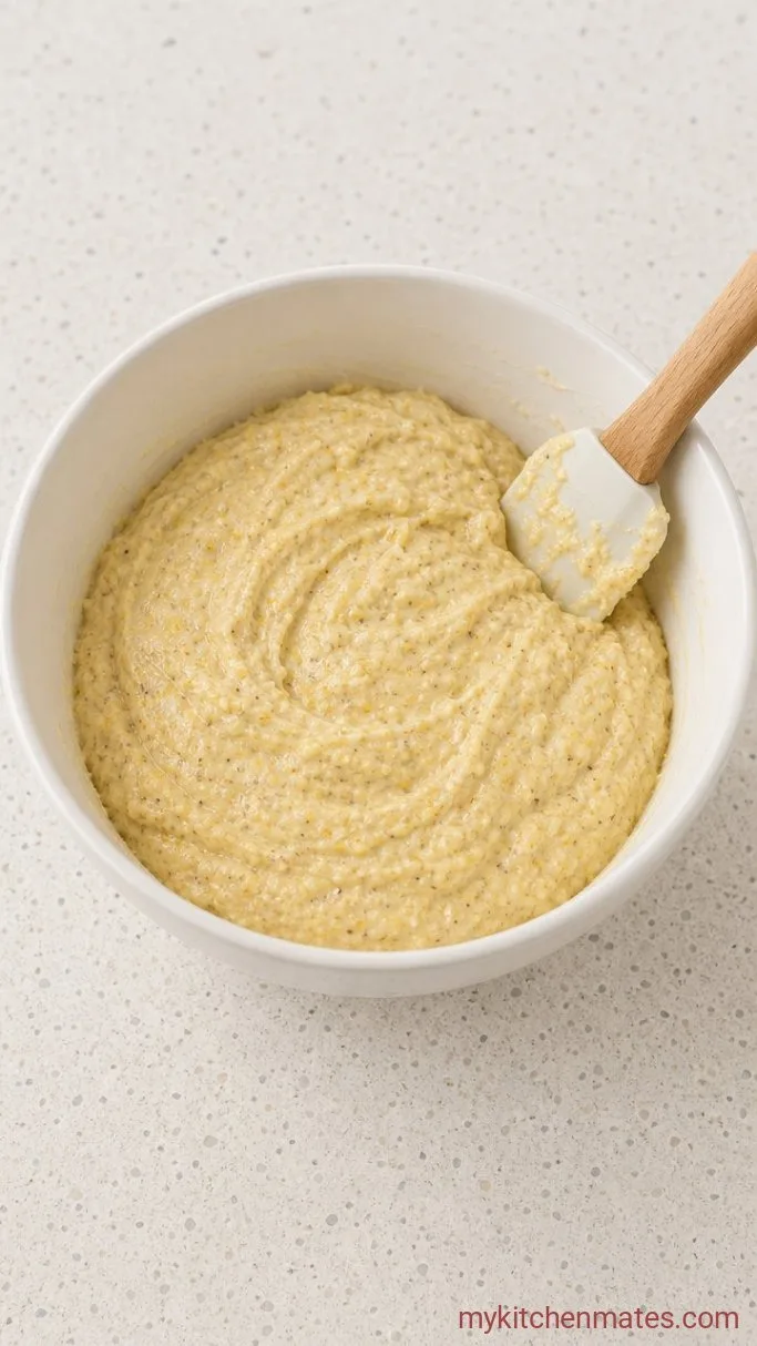 Step 2: Fold in the Polenta and Almonds