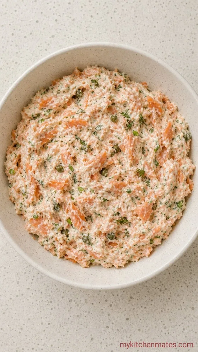 5-Ingredient Smoked Salmon Cream Cheese Dip Step 2: Fold in the Smoked Salmon