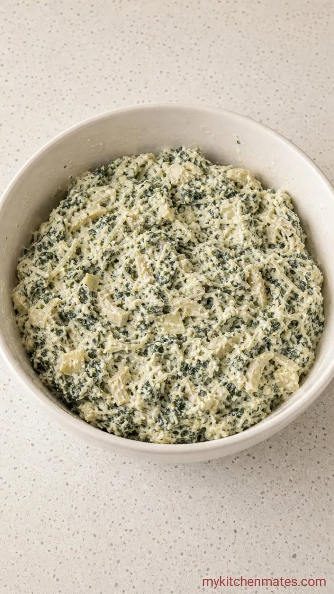 Step 2: Fold in the Spinach and Artichokes