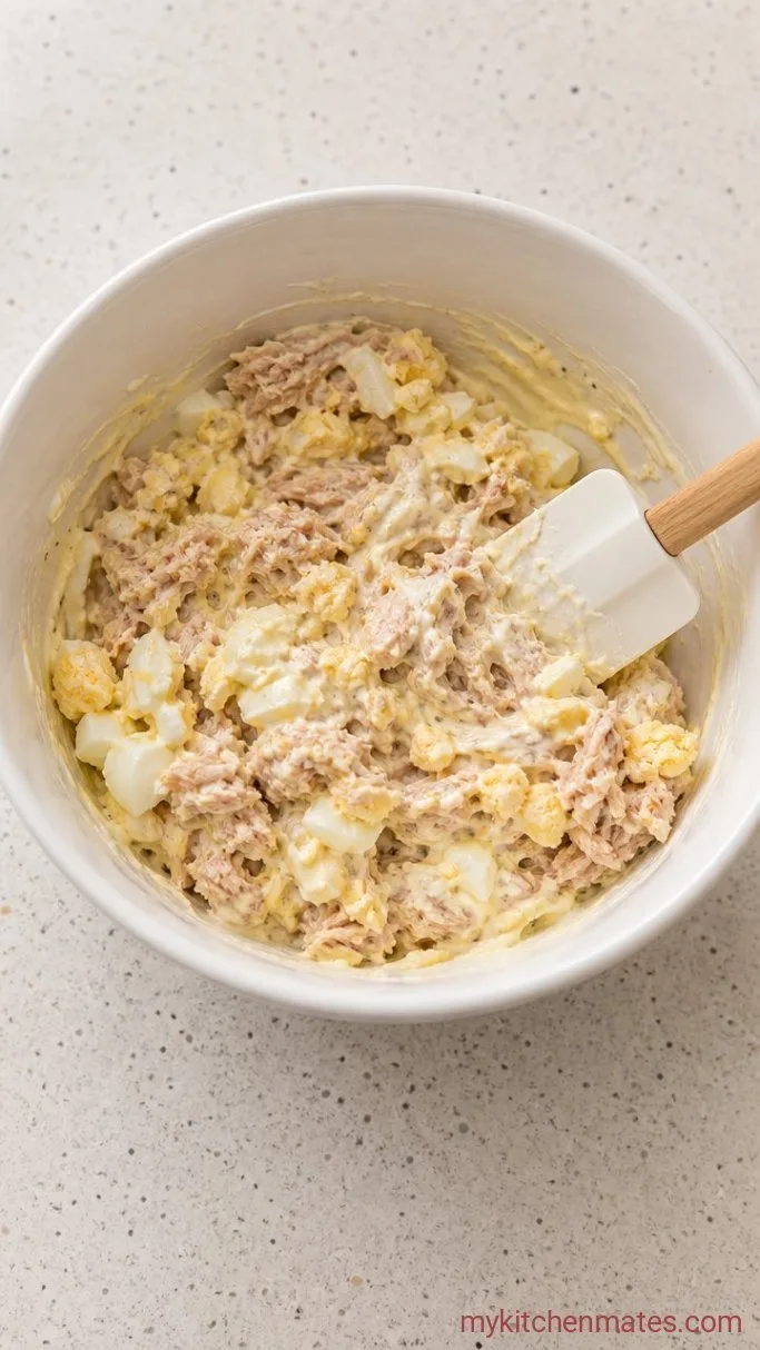 Step 2: Fold in the Tuna and Eggs