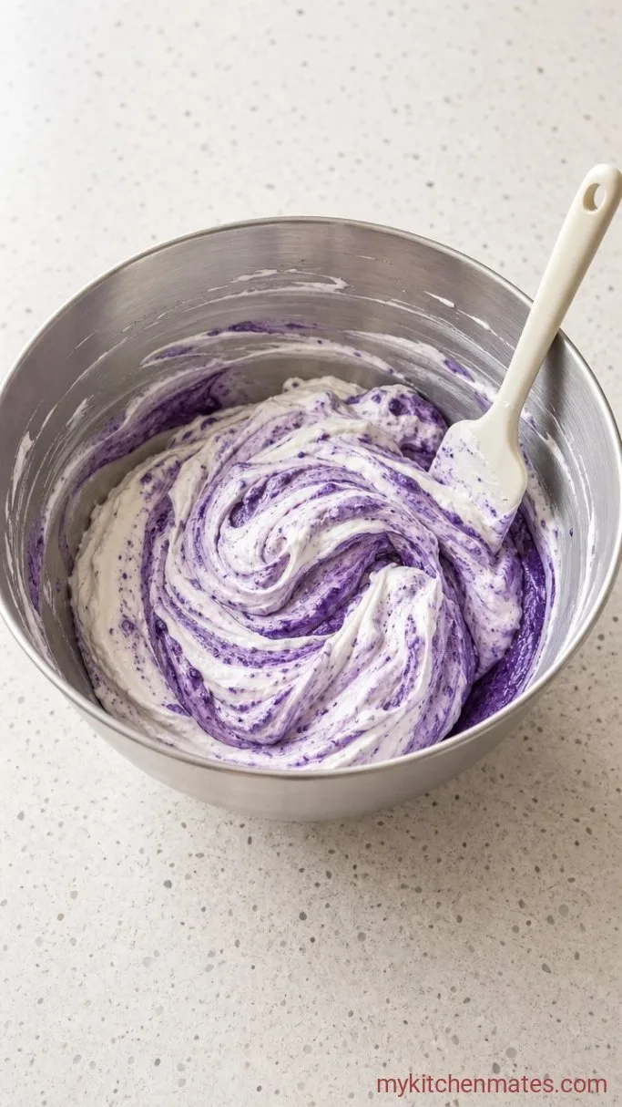 Step 2: Fold in the Ube Mixture