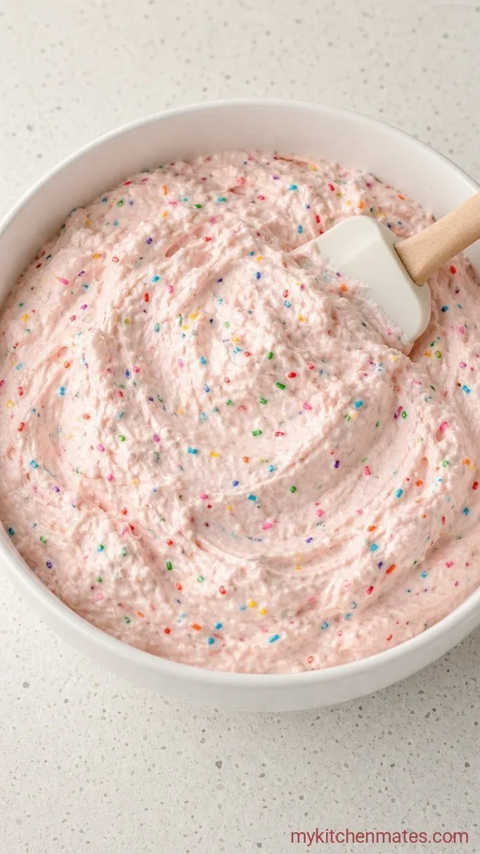 3-Ingredient Funfetti Dip (Ready in 5 Minutes) Step 2: Fold in the Whipped Topping