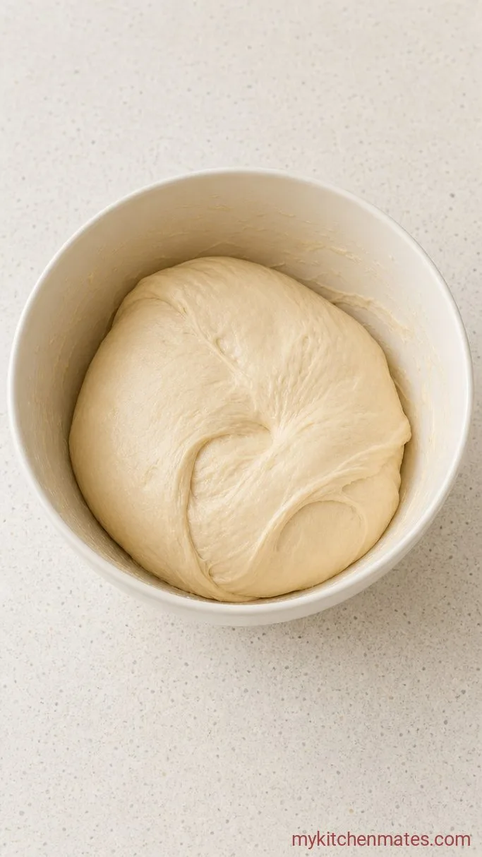 Painted Sourdough Bread with Flour Paste Designs Step 2: Fold the Dough