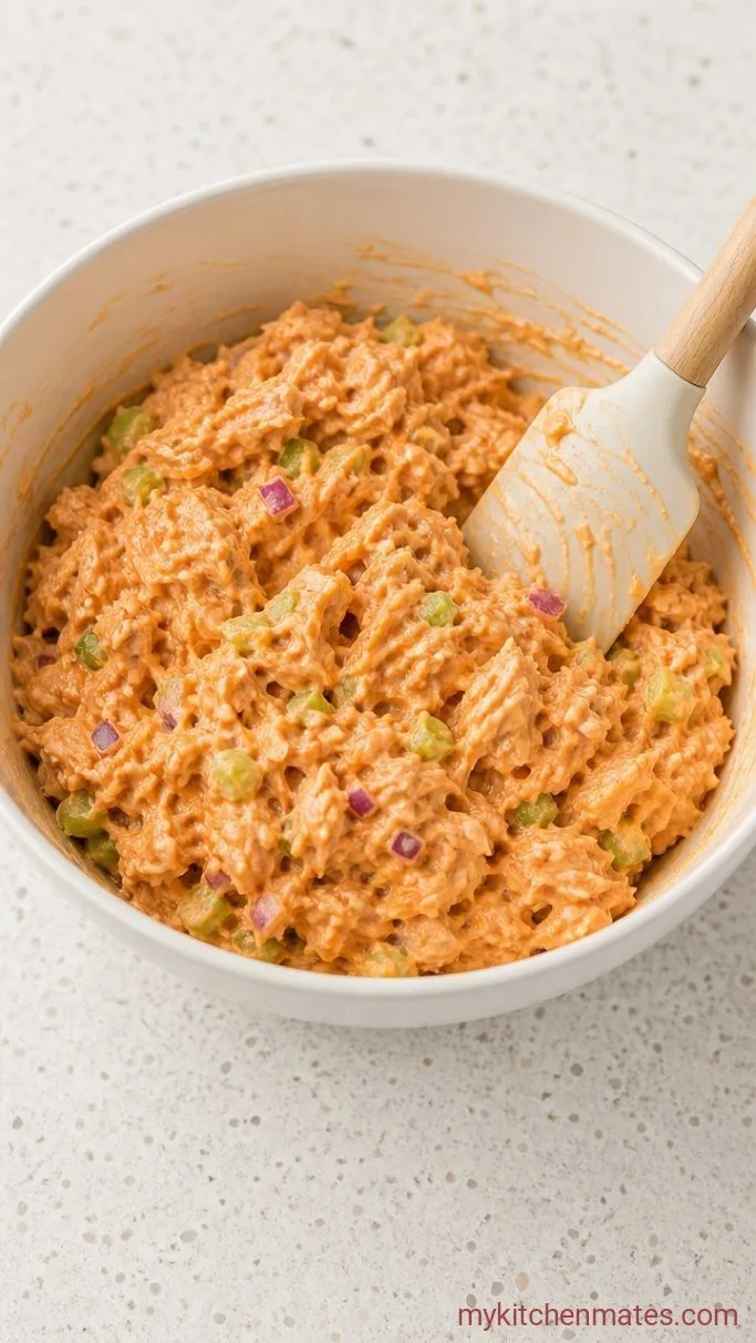 10-Minute Buffalo Tuna Salad Step 2: Fold the Salad Together