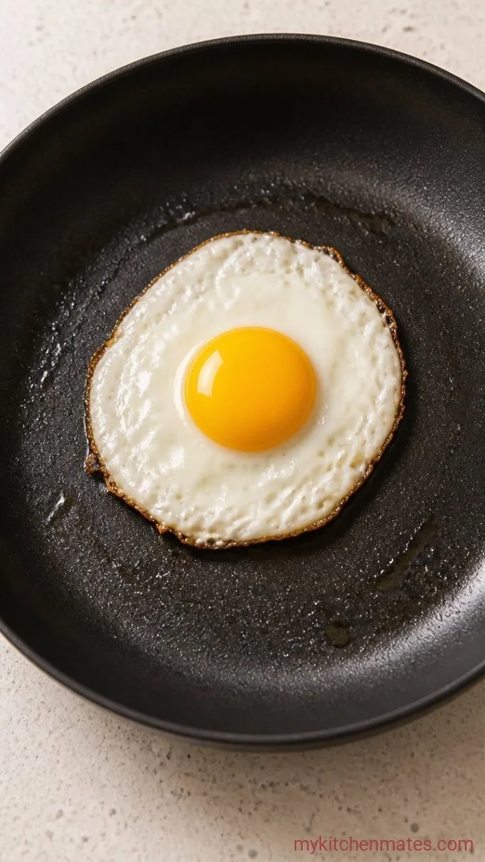 Fried Egg Sandwich with a Runny Yolk and Toasty Bread Step 2: Fry the Egg