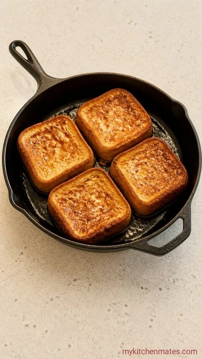 Caramelized Bananas Foster French Toast Step 2: Fry the French Toast