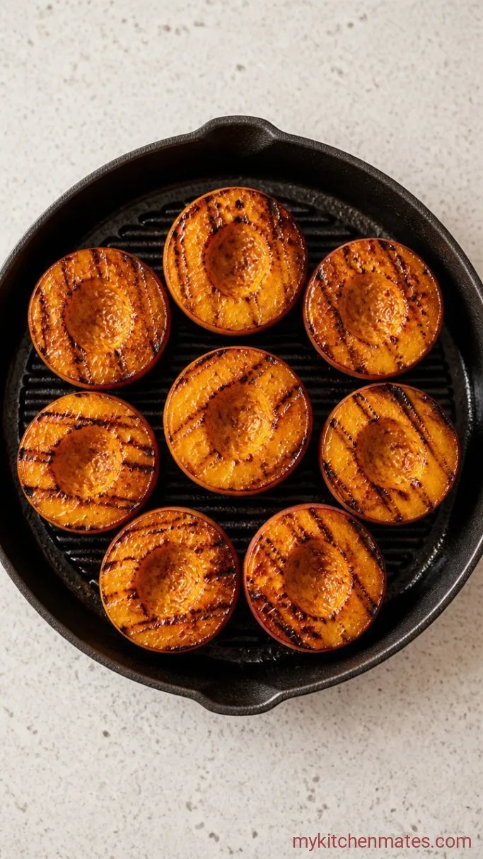 Caramelized Grilled Peaches with Ice Cream Step 2: Grill the Peaches