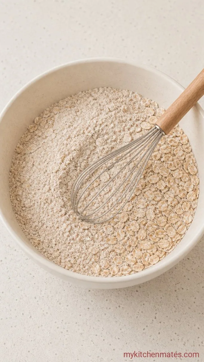 Step 2: Grind Half the Oats and Stir Together the Dry Ingredients