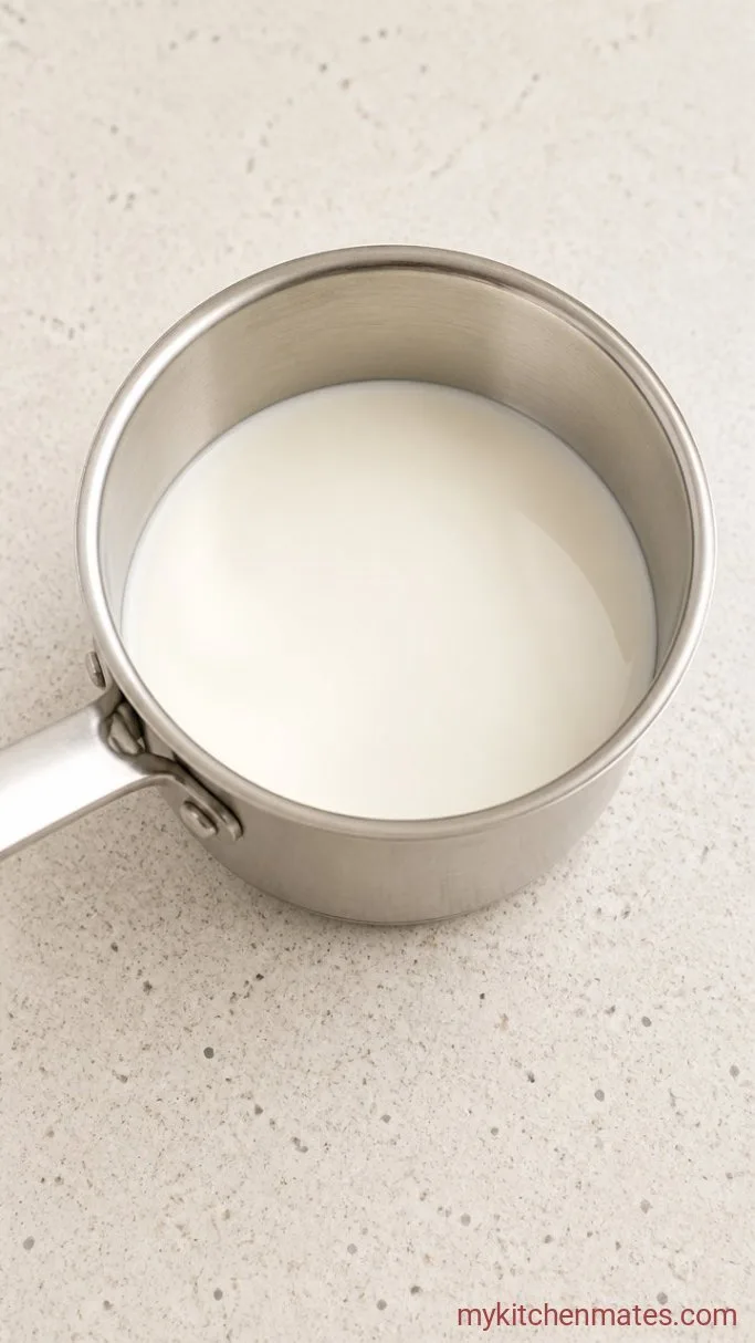 3-Ingredient Fluffy Whipped Hot Chocolate Step 2: Heat the Milk