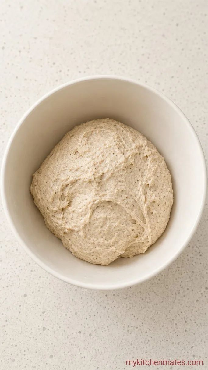 No-Knead Rye Sourdough Bread Step 2: Incorporate the Salt and Fold