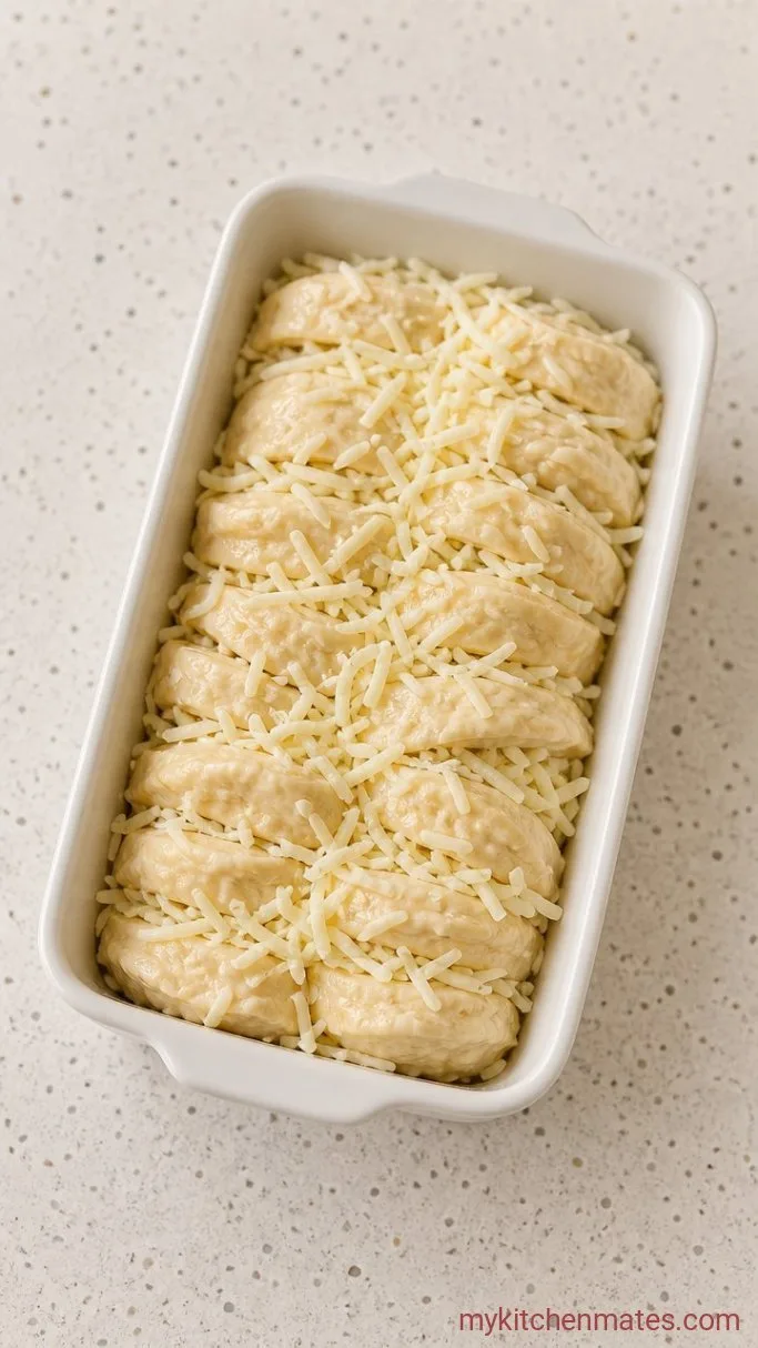 Step 2: Layer the Biscuits and Cheese