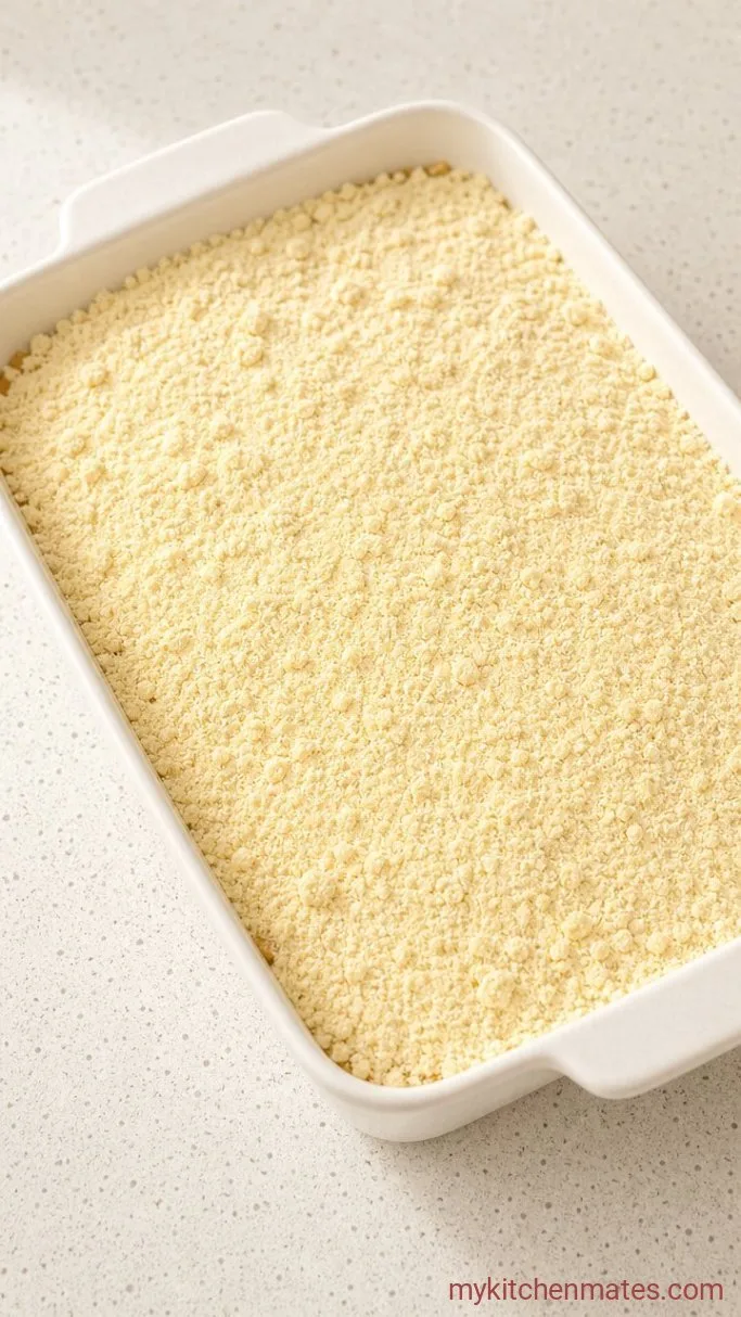Step 2: Layer the Cake Mix