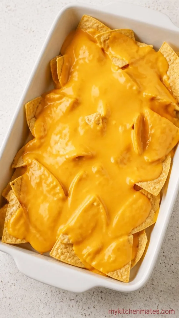 Step 2: Layer the Chips and Sauce