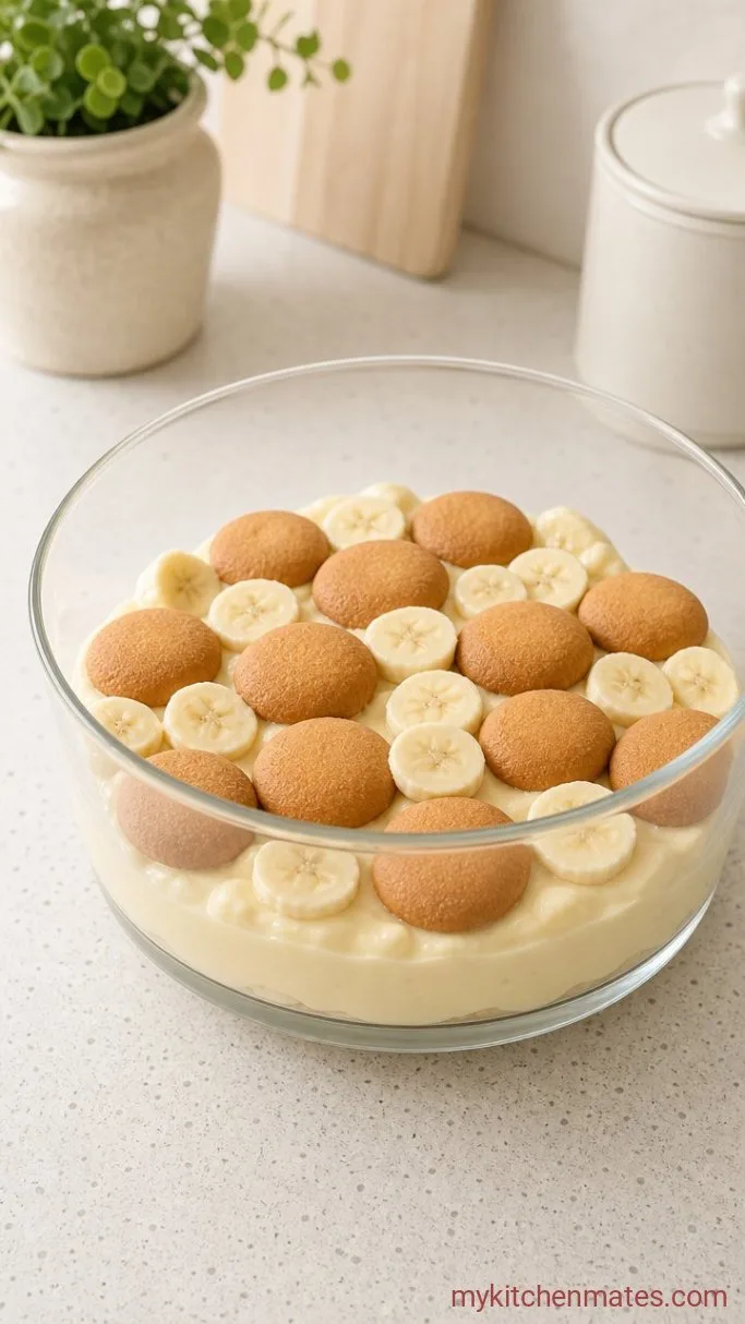Step 2: Layer the Cookies and Banana