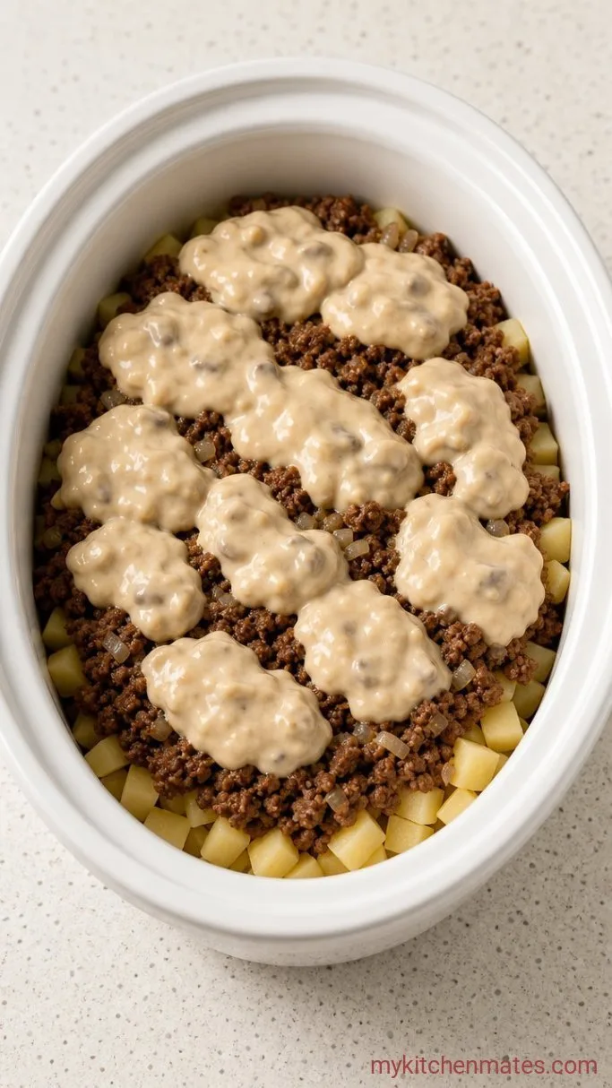 Step 2: Layer the Ingredients in the Crockpot