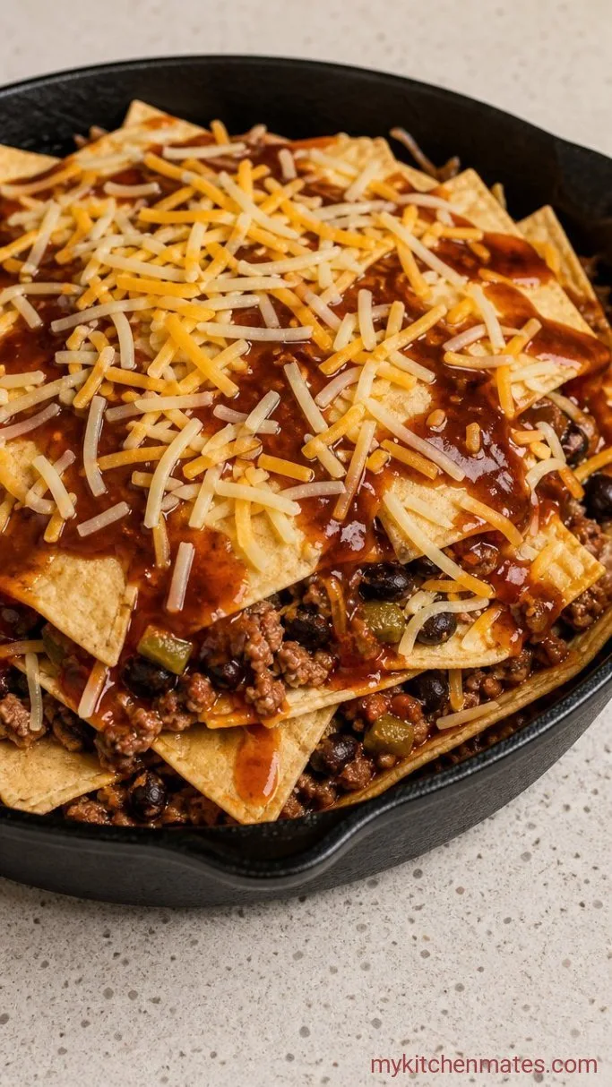 No-Roll Ground Beef Enchilada Casserole Step 2: Layer the Tortillas and Fillings