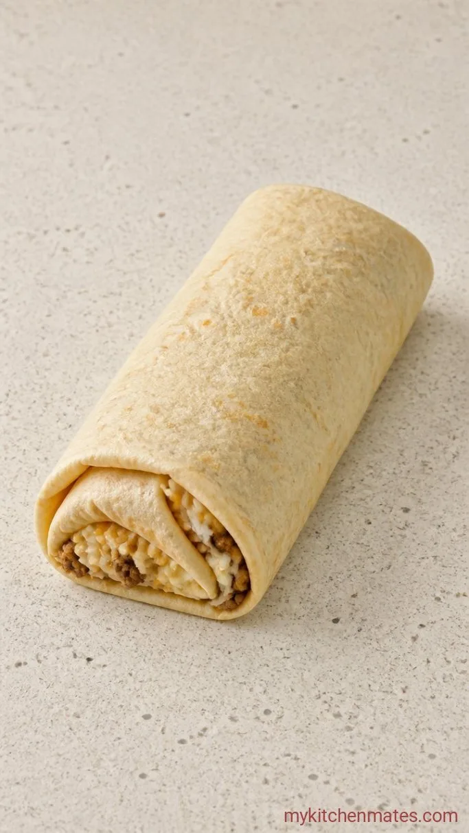 Grilled Cheese Burrito with a Crispy Cheese Crust Step 2: Load and Roll the Burrito