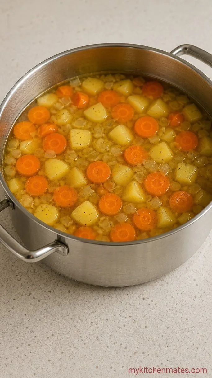 Creamy Carrot Potato Soup (Ready in 35 Minutes) Step 2: Load the Pot