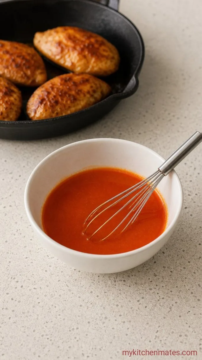 Juicy Buffalo Chicken Breasts (Stovetop to Oven) Step 2: Make the Buffalo Sauce