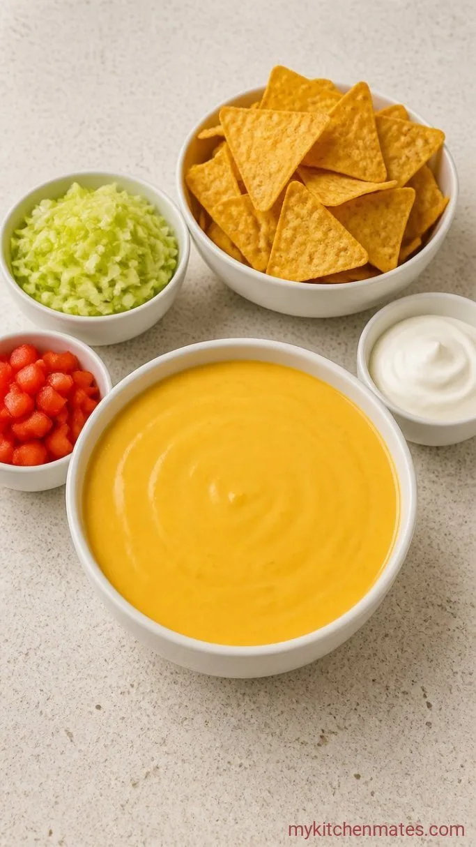 Step 2: Make the Cheese Sauce and Prep Toppings