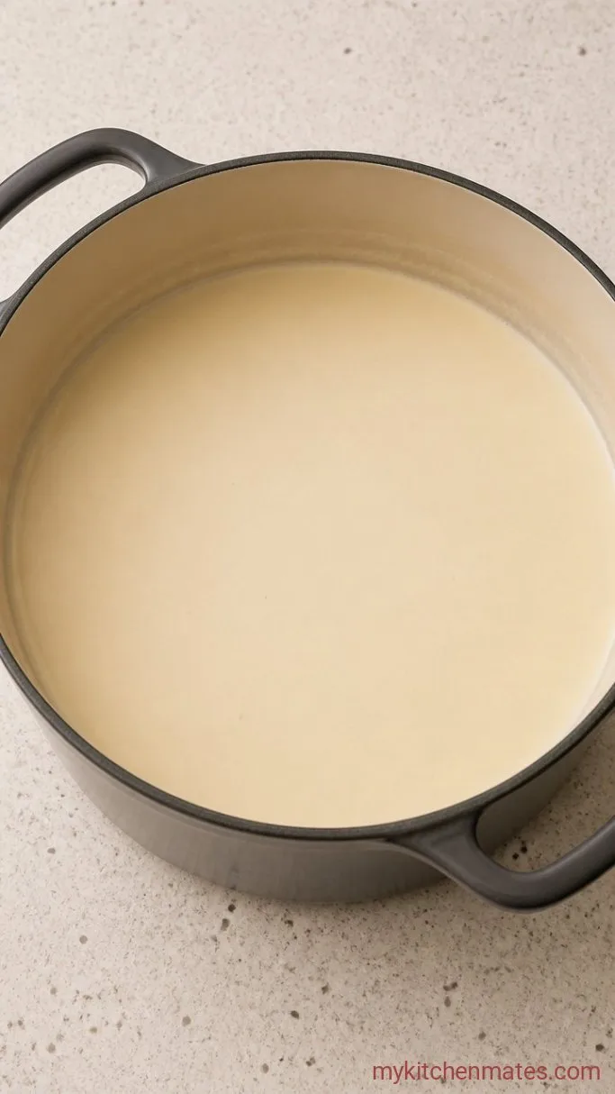 Quick Chicken and Dumplings with Canned Biscuits Step 2: Make the Creamy Broth