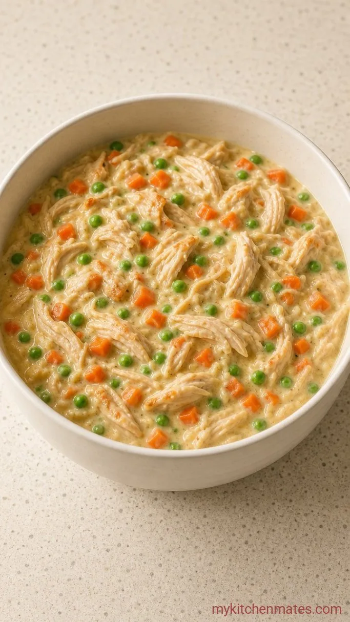 Creamy Chicken Noodle Soup Casserole Step 2: Make the Creamy Chicken Mixture