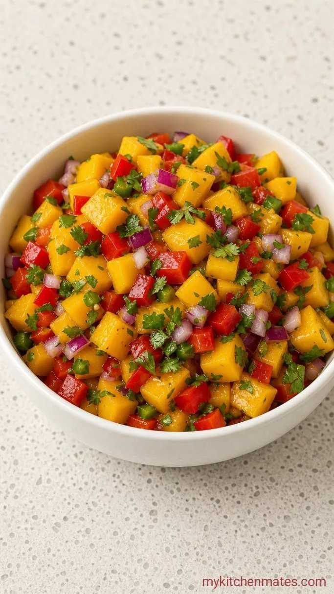 30-Minute Jerk Chicken Tacos with Mango Salsa Step 2: Make the Mango Salsa