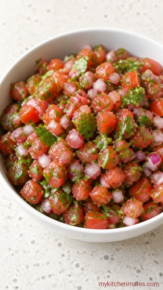 30-Minute Vegetarian Taco Bowls Step 2: Make the Pico de Gallo
