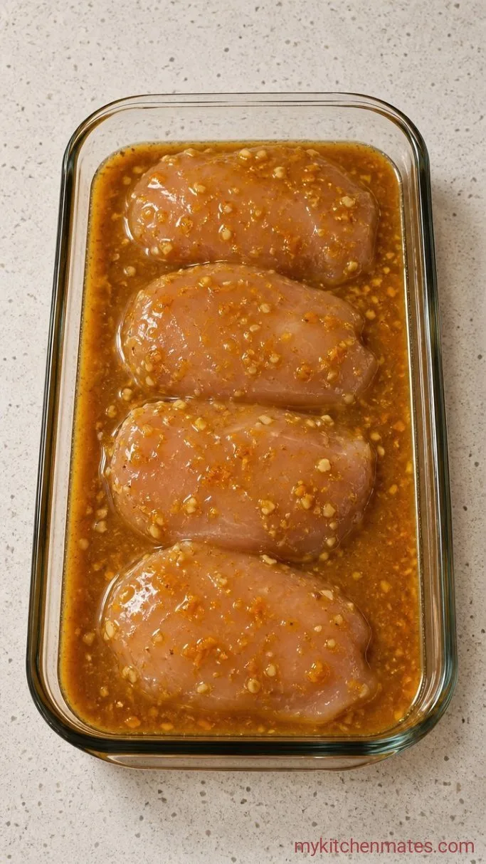 Sticky Orange Chicken Marinade Step 2: Marinate the Chicken