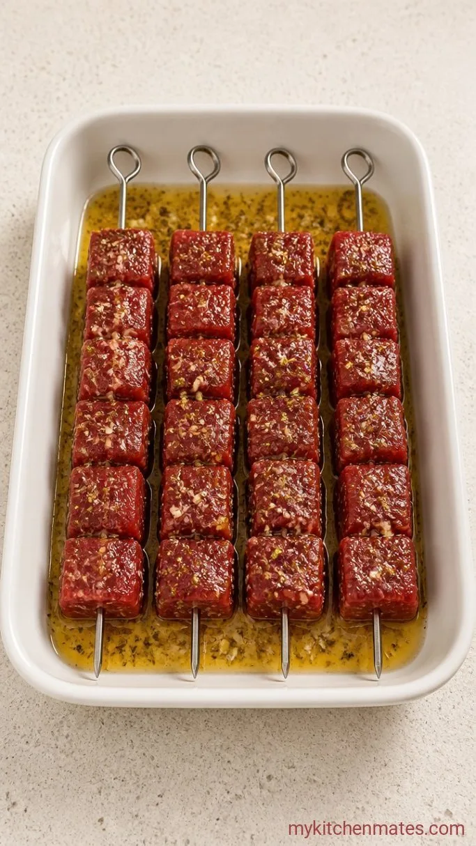 Easy 5-Minute Shish Kabob Marinade Step 2: Marinate the Meat