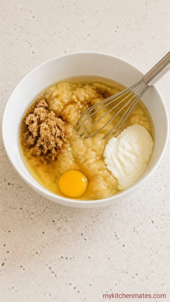 Step 2: Mash and Whisk the Wet Ingredients