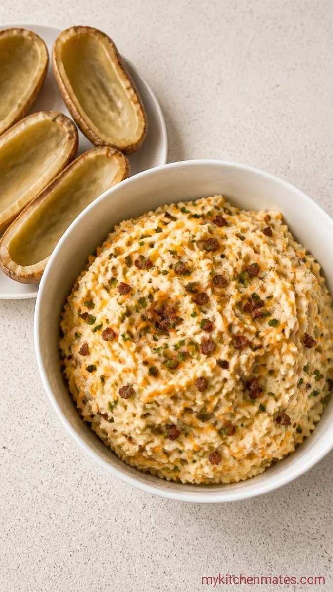Creamy Twice Baked Potato Casserole (No Stuffing Required) Step 2: Mash the Creamy Filling
