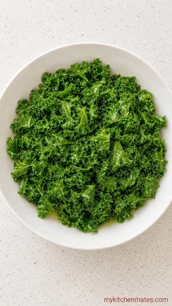 Quick Kale Quinoa Salad with Lemon Vinaigrette Step 2: Massage the Kale