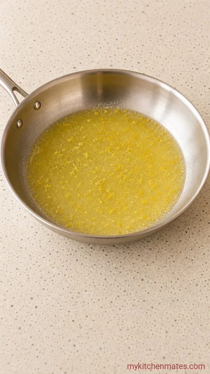 20-Minute Creamy Smoked Salmon Pasta Step 2: Melt the Butter with Lemon Zest