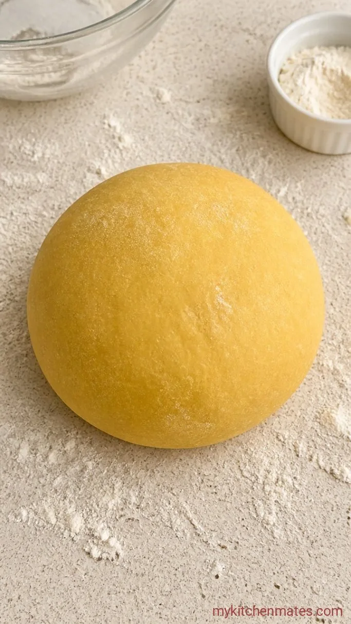 Homemade Butternut Squash Ravioli with Brown Butter and Sage Step 2: Mix and Knead the Dough