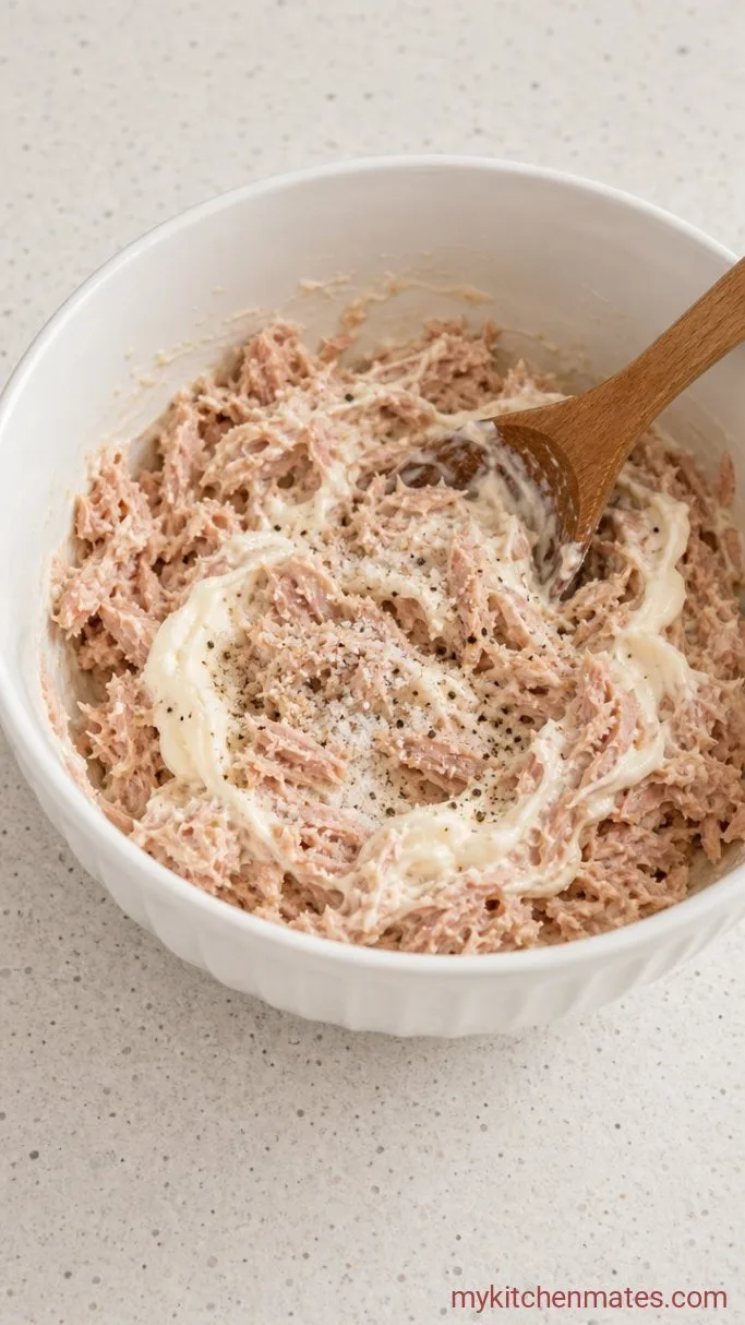 4-Ingredient Subway Tuna Copycat Step 2: Mix Everything Together