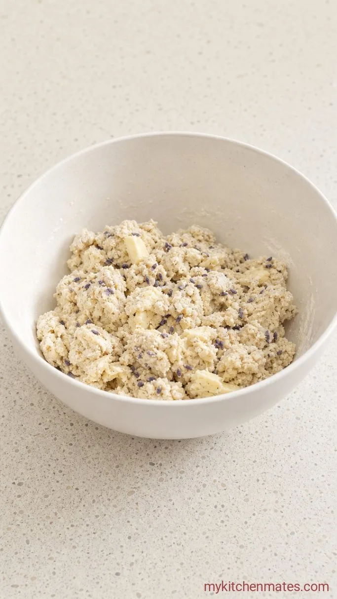 Buttery Lavender Shortbread Cookies Step 2: Mix in the Dry Ingredients