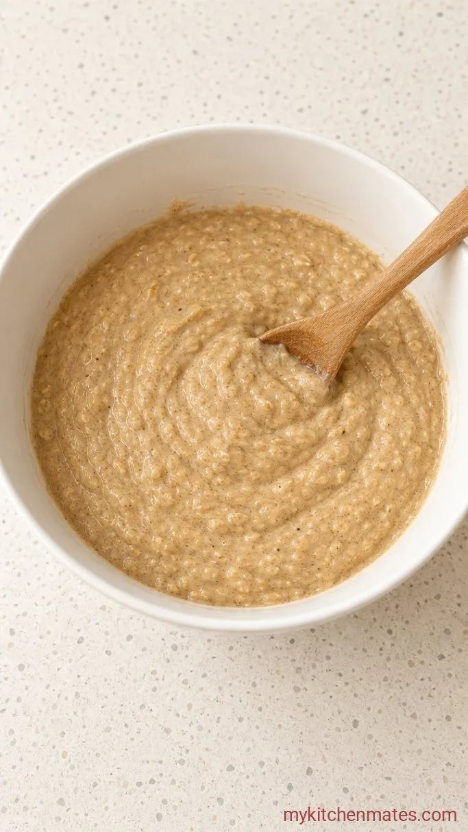 Flourless Banana Bread (Oats Only, No Flour Needed) Step 2: Mix the Batter