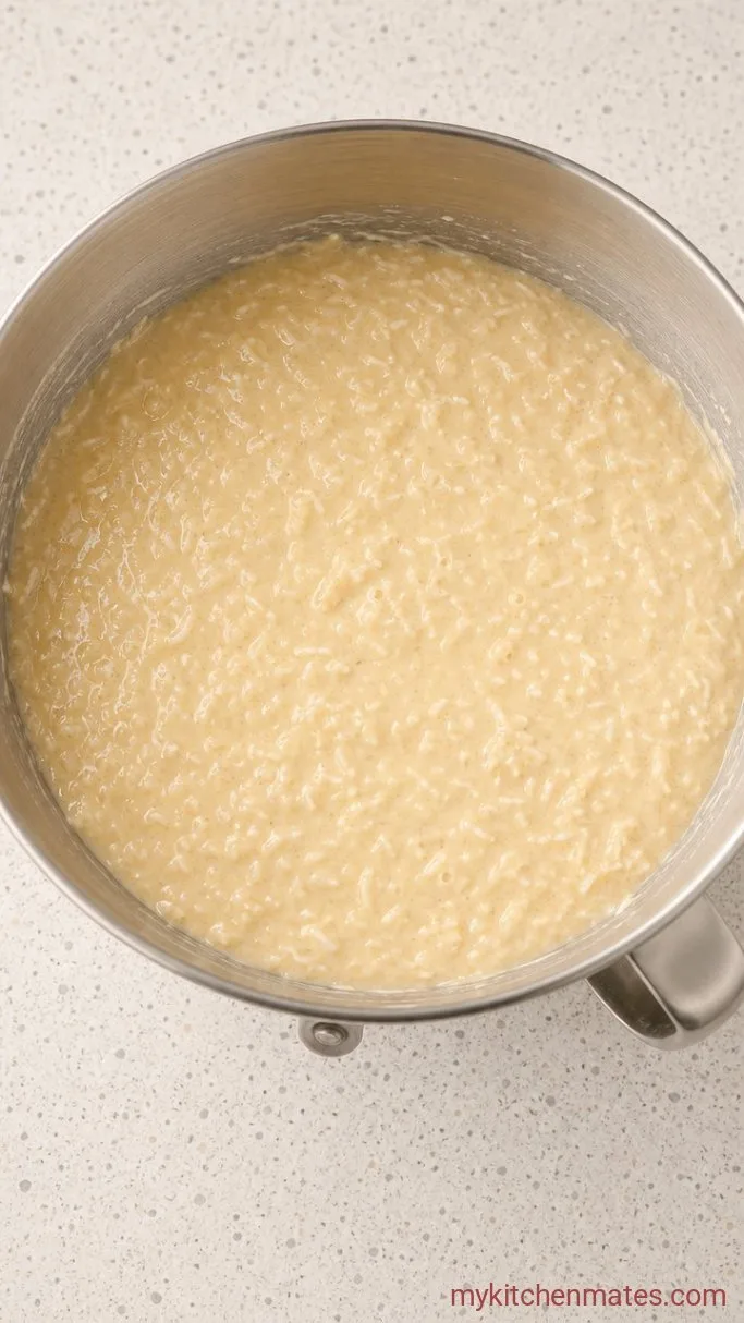 Fluffy Coconut Layer Cake with Toasted Coconut Frosting Step 2: Mix the Cake Batter