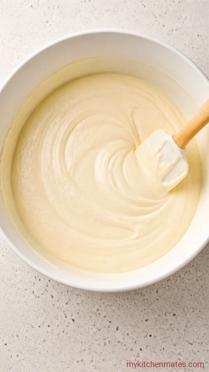 One-Pan Pineapple Upside Down Cheesecake Step 2: Mix the Cheesecake Batter