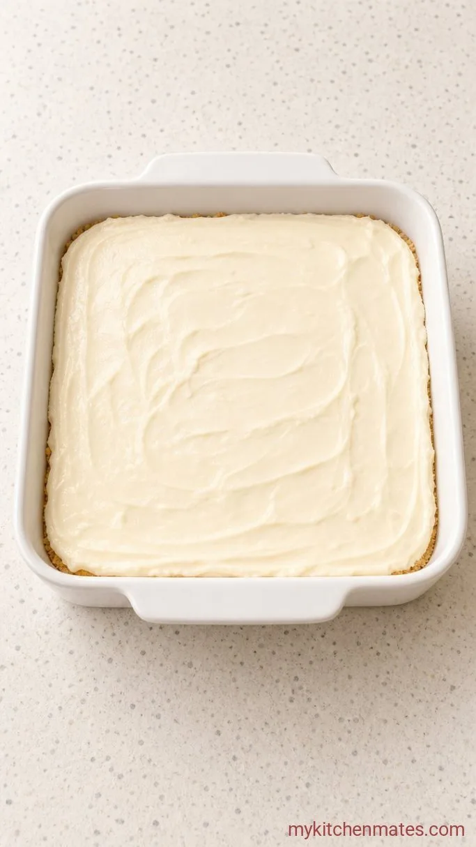 Creamy Apple Cheesecake Bars with Oat Streusel Step 2: Mix the Cheesecake Layer