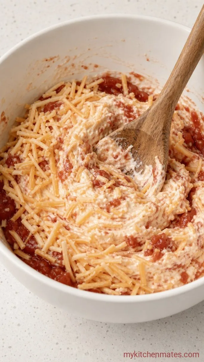 Creamy 5-Ingredient Taco Dip with Ground Beef Step 2: Mix the Creamy Filling